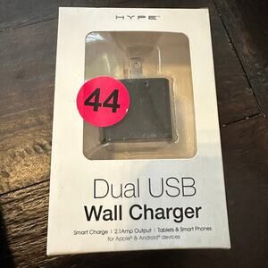 Hype Dual USB Wall Charger 2.1A Smart Charge Adapter for Apple & Android Devices